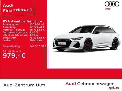 Gebraucht Audi RS6 Performance 630 PS (463 kW) 2025 Gletscherweiß metallic (metallic) Kombi