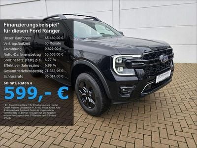 Nuova Ford Ranger 281 CV (206 kW) 2025 Nero Pick-up