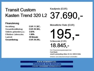 Ny Ford Transit Custom Trend 150 HK (110 kW) 2026 Hvid MPV