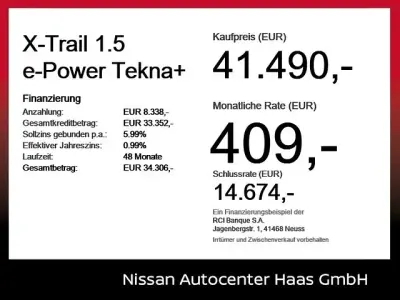Neu Nissan X-Trail Tekna+ 204 PS (150 kW) 2026 Schwarz SUV