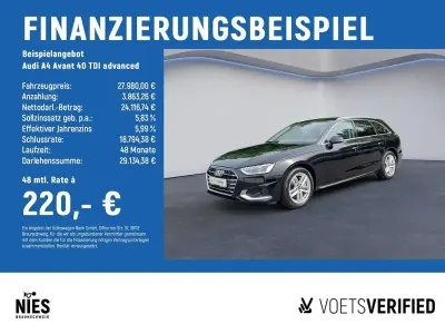 Gebraucht Audi A4 Advanced 204 PS (150 kW) 2023 Schwarz Kombi