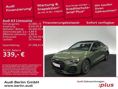 Distriktgrün metallic Gebraucht 2025 Audi A3 S-Line Limousine | 42.890 € (Teuer)