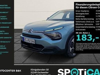 Gebraucht Citroën C4 PureTech 101 PS (74 kW) 2023 Lackierung olbia blau/typ aussenverkleid (metallic) Limousine