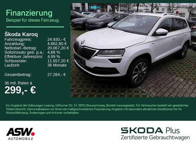 Moonweiss metallic Gebraucht 2021 Skoda Karoq Ambition SUV | 24.930 € (Etwas zu teuer)