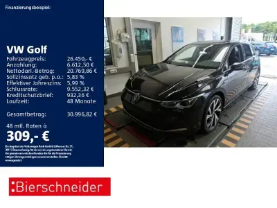 Gebraucht VW Golf VIII Style 190 PS (139 kW) 2024 Schwarz Limousine