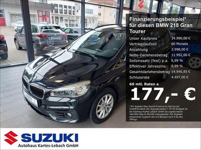 Gebraucht BMW 218 Gran Tourer Advantage 140 PS (102 kW) 2018 Schwarz Van / Kleinbus