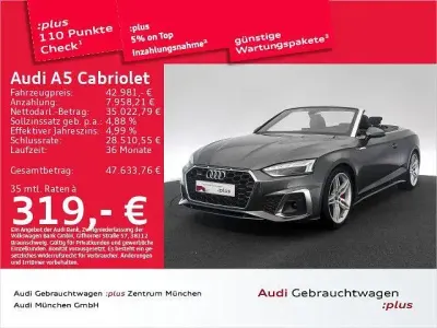 Używany Audi A5 Cabriolet S-Line 265 KM (194 kW) 2022 Zielony Kabriolet