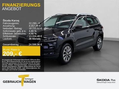 Second-hand Skoda Karoq Clever 150 CP (110 kW) 2021 Negru SUV