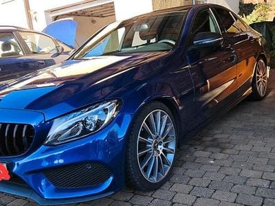 Blau Gebraucht 2018 Mercedes C180 AMG line Limousine | 25.500 €