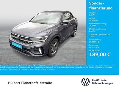 Usata VW T-Roc Cabriolet R-line 150 CV (110 kW) 2025 Grigio Cabrio