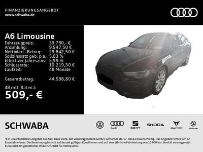 Brillantschwarz Gebraucht 2023 Audi A6 Sport Limousine | 39.790 € (Fairer Preis)