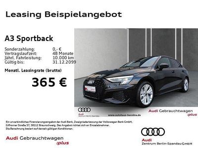 Mythosschwarz metallic Gebraucht 2024 Audi A3 S-Line Limousine | 30.538 € (Superpreis)