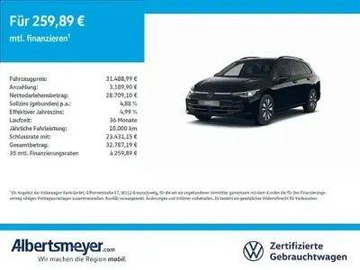 Usata VW Golf VIII Goal 110 CV (80 kW) 2025 Nero Station wagon