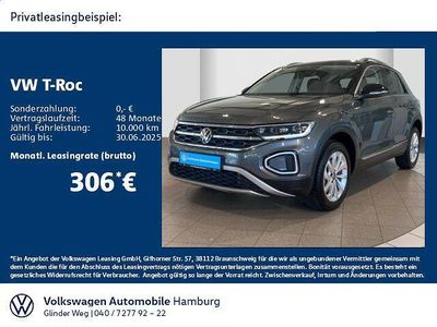 Gebraucht VW T-Roc Style 150 PS (110 kW) 2024 Indiumgrau metallic/schwarz SUV