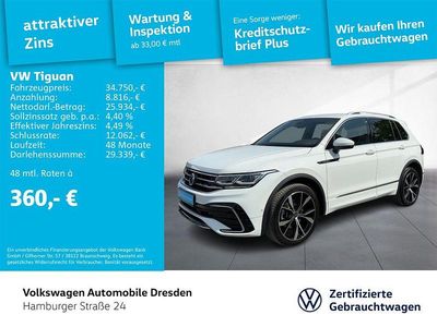 Pure white Gebraucht 2020 VW Tiguan R-line SUV | 37.890 € (Teuer)