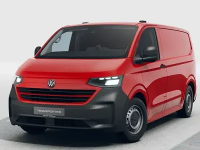 Nowe VW Transporter 100 kW (136 KM) 2026 Czerwony Van