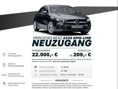 Gebraucht Mercedes A220 Urban 190 PS (139 kW) 2018 Schwarz Limousine