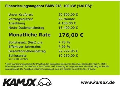 gebraucht BMW 218 i Coupe Steptronic Sport Line +LED+Navi+SHZ+