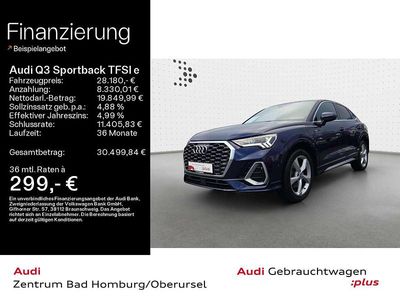 Gebraucht Audi Q3 S-Line 245 PS (180 kW) 2022 Designo mysticblau perl. indiv SUV