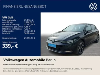 Gebraucht VW Golf VIII Style 190 PS (139 kW) 2022 Deep black perleffekt Limousine