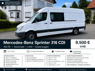 Gebraucht Mercedes Sprinter 164 PS (120 kW) 2011 Weiß