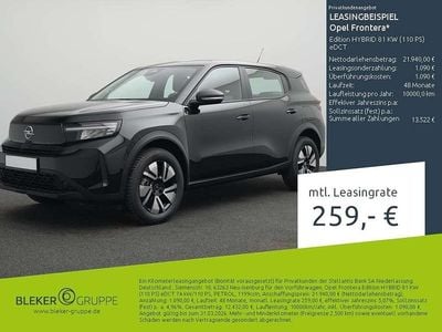 Neu Opel Frontera Edition 110 PS (80 kW) 2025 Schwarz perla nera/typ SUV