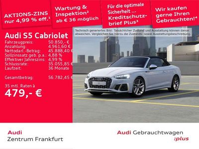 Arkonaweiß/verdeck schwarz Gebraucht 2023 Audi S5 Cabriolet Sport Cabrio | 50.850 € (Guter Preis)