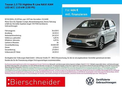 Silber Gebraucht 2024 VW Touran Highline Van / Kleinbus | 34.450 € (Fairer Preis)