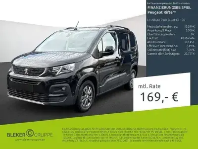 Begagnad Peugeot Rifter Allure 102 HK (75 kW) 2022 Svart Minibuss