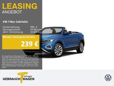 Gebraucht VW T-Roc Cabriolet Style 116 PS (85 kW) 2025 Blau Cabrio