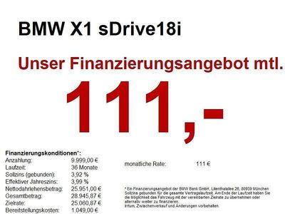 Nouă BMW X1 136 CP (100 kW) 2026 Negru SUV