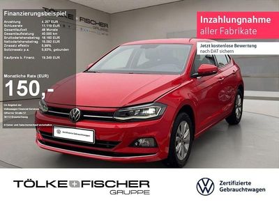 Flashrot (metallic) Gebraucht 2021 VW Polo Highline Kleinwagen | 19.349 € (Fairer Preis)