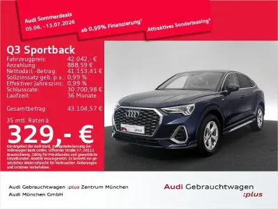 Gebraucht Audi Q3 Sportback S-Line 150 PS (110 kW) 2025 Navarrablau metallic SUV