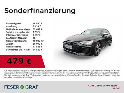 Mythosschwarz metallic Gebraucht 2024 Audi S3 Ambiente Limousine | 46.890 € (Fairer Preis)