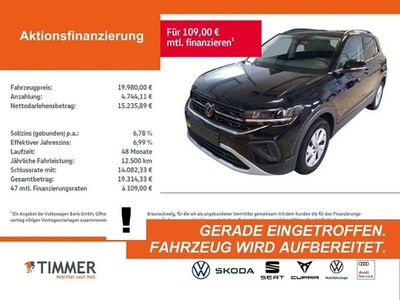 Gebraucht VW T-Cross Life 95 PS (69 kW) 2024 Schwarz SUV