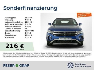 Gebraucht VW T-Roc Cabriolet Style 116 PS (85 kW) 2024 Ravennablau Cabrio