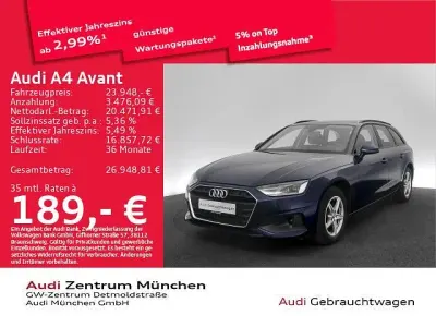 Gebraucht Audi A4 150 PS (110 kW) 2023 Navarrablau metallic Kombi