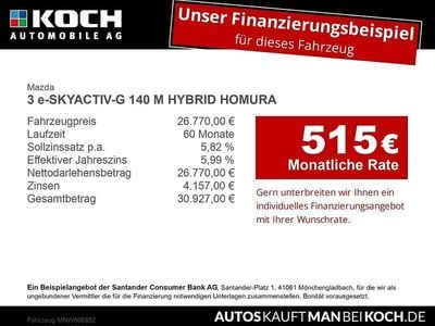 Neu Mazda 3 Homura-Line 140 PS (102 kW) 2026 Machine grey Kleinwagen