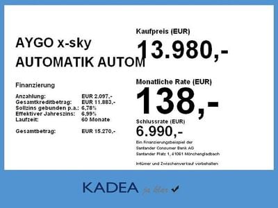 Gebraucht Toyota Aygo x-sky 72 PS (52 kW) 2019 Silber Kleinwagen