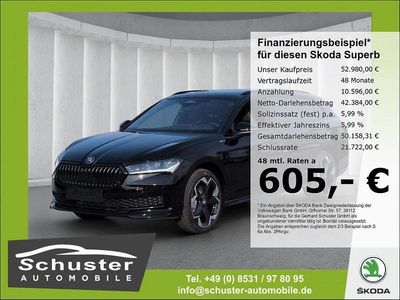 Neu Skoda Superb SportLine 193 PS (141 kW) 2026 Schwarz Kombi