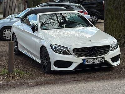 Usata Mercedes C200 AMG line 184 CV (135 kW) 2017 Bianco Cabrio