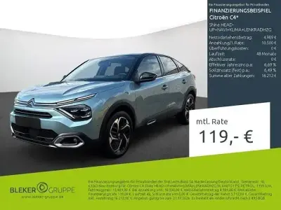 Gebraucht Citroën C4 Shine 178 PS (130 kW) 2023 Lackierung olbia blau/typ aussenverkleidung metalliclackierung Limousine