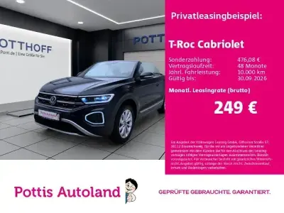 Gebraucht VW T-Roc Cabriolet Style 110 PS (80 kW) 2022 Schwarz Cabrio