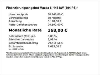Schwarz Gebraucht 2024 Mazda 6 Takumi-Line Kombi | 30.740 € (Fairer Preis)