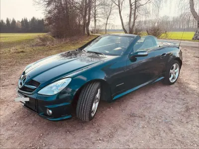 Usata Mercedes SLK200 AMG Edition 1 163 CV (119 kW) 2008 Blu Cabrio