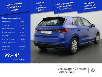 Gebraucht Skoda Fabia Easy 65 PS (47 kW) 2023 Schwarz / energy blau (metallic) Kleinwagen