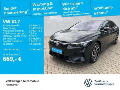 Gebraucht VW ID.7 Pro 210 kW (286 PS) 2023 Grenadillschwarz metallic Kleinwagen