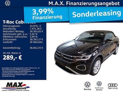 Gebraucht VW T-Roc Cabriolet Style 150 PS (110 kW) 2025 Schwarz Cabrio