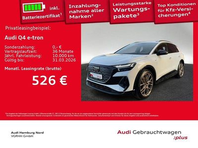 Gletscherweiß metallic Gebraucht 2024 Audi Q4 e-tron S-Line SUV | 49.130 € (Etwas zu teuer)