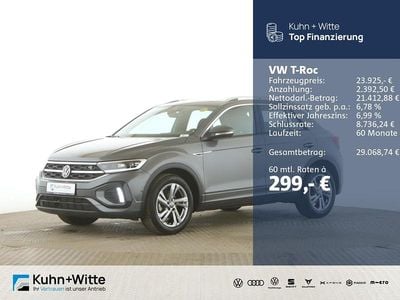 Usado VW T-Roc R-line 110 HP (80 kW) 2024 Cinzento SUV